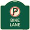 Signmission No Parking Symbol Bike Lane Heavy-Gauge Aluminum Architectural Sign, 18" x 18", G-1818-23817 A-DES-G-1818-23817 - alternate 1